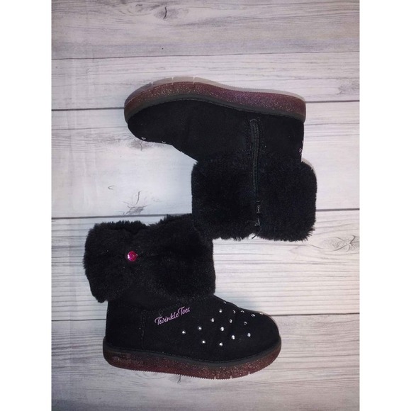 Girls black twinkle toes boots size 9 - Picture 1 of 7